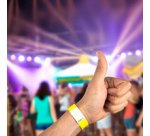 Bracelet événementiel, 254x19mm, indéchirable, jaune