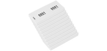 Nummerierter Block 1-1000, 105 x 42 mm