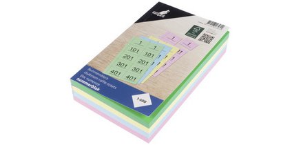 Numbered block 1-500, assorted