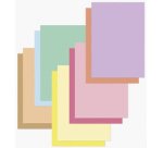 Bloc de papier coloré et de carton PASTEL, A6