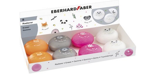 Gomme en plastique Animal, présentoir de 8