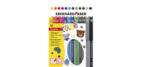 Feutre Animal COLORI, étui en carton de 12