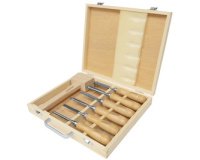 BRÜDER MANNESMANN Jeu d'outils de sculpture bois, 7 pièces