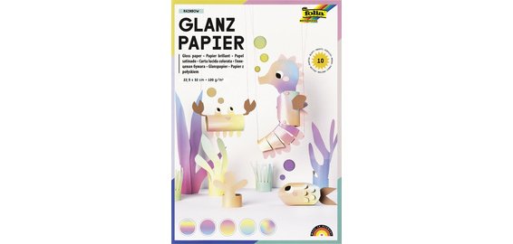 Papier brillant Rainbow, 225 x 320 mm, 100 g/m2