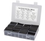 Set de gaines thermorétractables, 300 pièces, noir