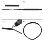 Set de gaines thermorétractables, 300 pièces, noir