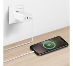 Chargeur secteur USB, 2x USB-C PD, 65 W, blanc