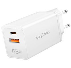 Chargeur secteur USB, 1x USB-A, 1x USB-C, 65 W