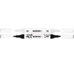 Marqueur acrylique Duo, 2 pointes, noir/blanc