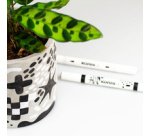 Marqueur acrylique Duo, 2 pointes, noir/blanc