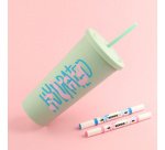 Marqueur acrylique Duo, 2 pointes, étui de 12, assorti