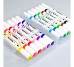 Marqueur acrylique Duo, 2 pointes, étui de 12, assorti