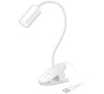 Lampe de lecture à LED avec pince, blanc