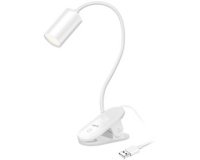 Lampe de lecture à LED avec pince, blanc