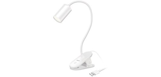 Lampe de lecture à LED avec pince, blanc
