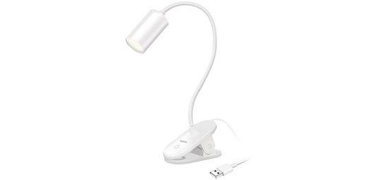 Lampe de lecture à LED avec pince, blanc
