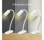Lampe de lecture à LED avec pince, blanc
