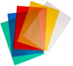 Pochette coin, A4, PP, 0,12 mm, grainé, coloré