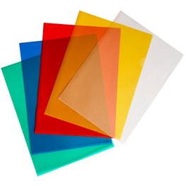 Pochette coin, A4, PP, 0,12 mm, grainé, coloré