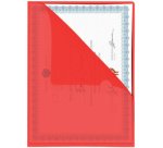 Pochette coin, A4, PP, 0,12 mm, grainé, coloré