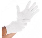 Gant en coton Cuff Light, L, blanc