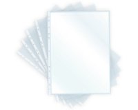 Pochette perforée, A4, PP, 0,04 mm, transparent grainé