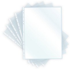Pochette perforée, A4, PP, 0,04 mm, transparent grainé