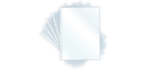 Perforierte Hülle, A4, PP, 0,04 mm, transparent genarbt