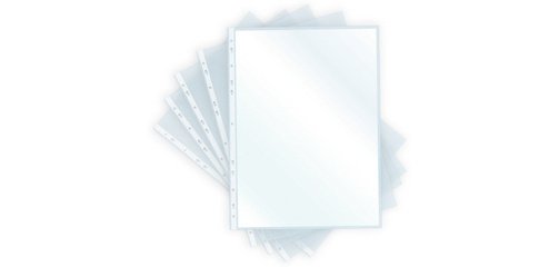 Pochette perforée A4, PP, 0,08 mm, transparent brillant