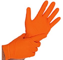 Gant en nitrile DIAMOND GRIP, L, orange