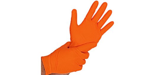 Gant en nitrile DIAMOND GRIP, M, orange