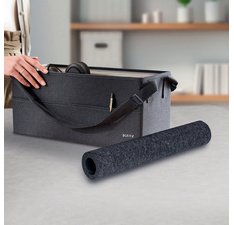 Sous-main, 700 x 360 mm, en feutre, gris foncé