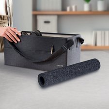 Sous-main, 700 x 360 mm, en feutre, gris foncé