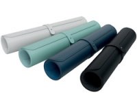 Sous-main, 80 x 40 cm, en PVC, gris