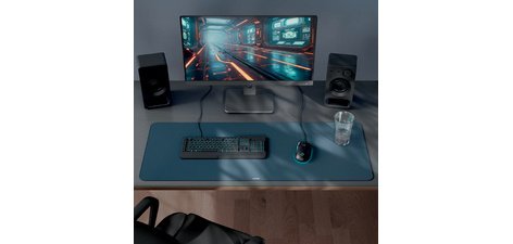 Tapis de souris de gaming, 1.000 x 400 mm, gris foncé