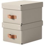 Boîte de rangement Puro, carton, 7 L, set de 2