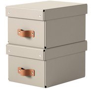 Boîte de rangement Puro, carton, 7 L, set de 2