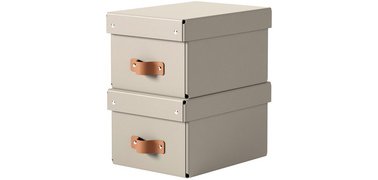 Boîte de rangement Puro, carton, 7 L, set de 2