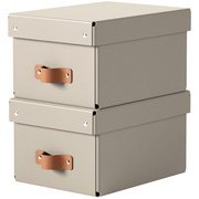 Boîte de rangement Puro, carton, 7 L, set de 2