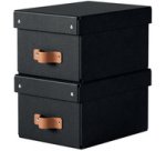 Boîte de rangement Puro, carton, 7 L, set de 2