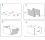 Boîte de rangement Puro, carton, 7 L, set de 2