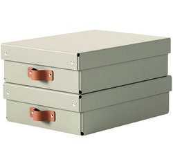 Boîte de rangement Puro, carton, 8 L, set de 2