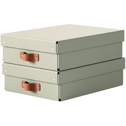 Boîte de rangement Puro, carton, 8 L, set de 2