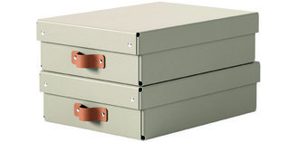 Boîte de rangement Puro, carton, 8 L, set de 2