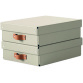Boîte de rangement Puro, carton, 8 L, set de 2
