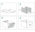 Boîte de rangement Puro, carton, 8 L, set de 2