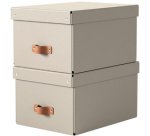 Boîte de rangement Puro, carton, 17 L, set de 2