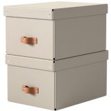 Boîte de rangement Puro, carton, 17 L, set de 2