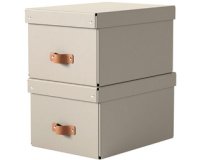 Boîte de rangement Puro, carton, 17 L, set de 2