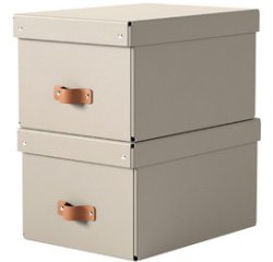 Boîte de rangement Puro, carton, 17 L, set de 2